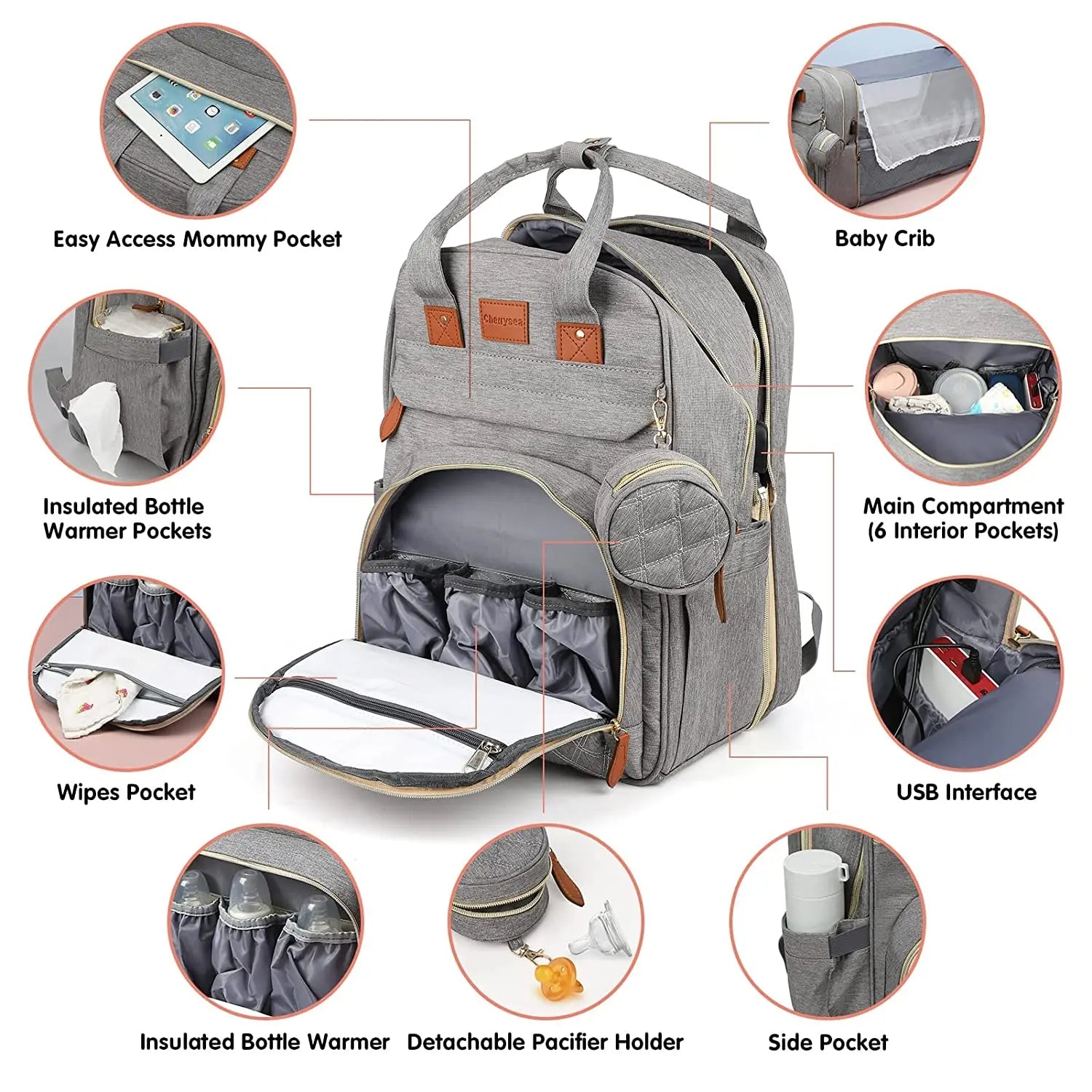3-in-1 Diaper Bag & Baby Bed YOURSChoice Store
