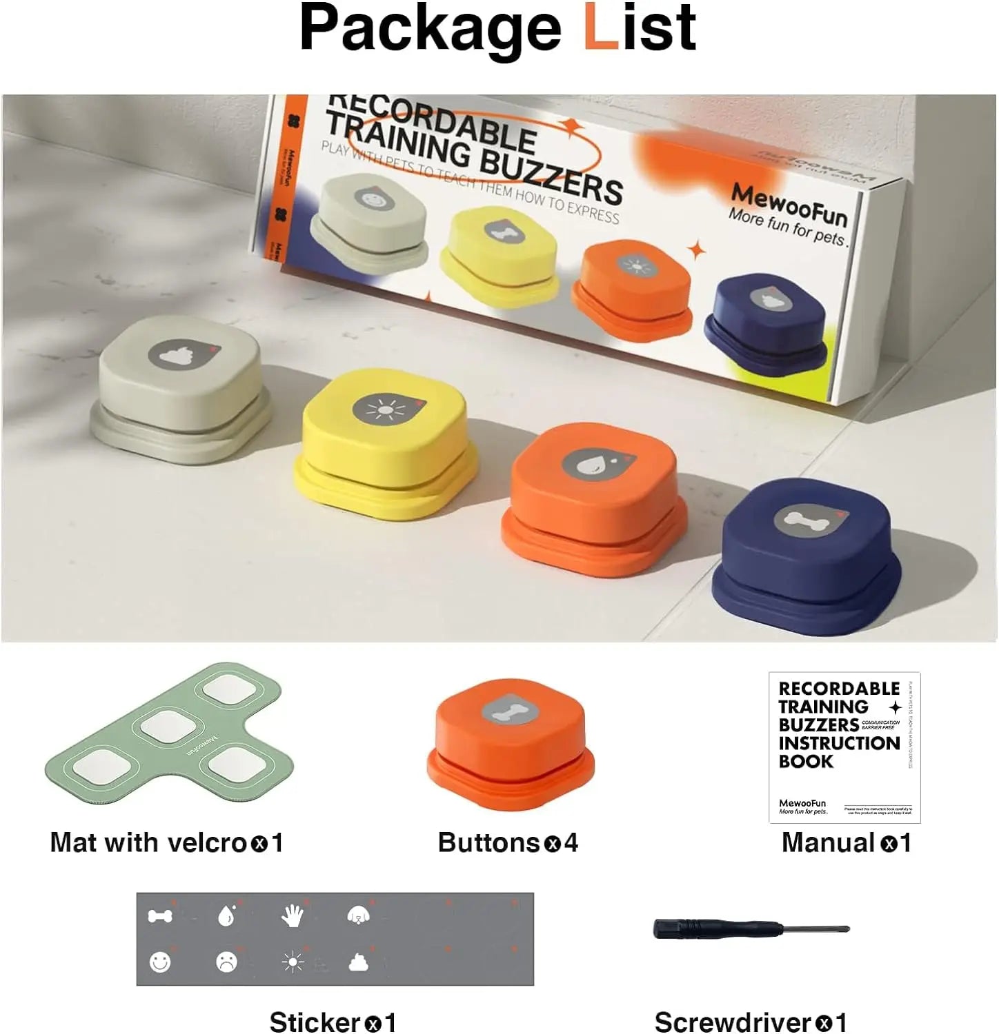 PetTalk Button: Give Your Dog a Voice! MEWOOFUN Official Store
