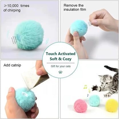 Smart Cat Toys Interactive Ball Plush Electric Catnip Training Toy AliExpress