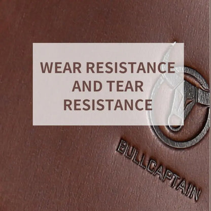 Bull Captain Retro Crazy Horse Leather Men Waist Bag Shoulder Bag Chocolate Chronos