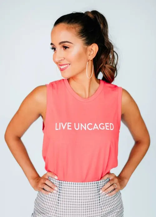 LIVE UNCAGED Tank Salmon Bella