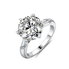 5CT Round Cut Accented Lab Diamond Ring Silver Jewelry Supplier Store