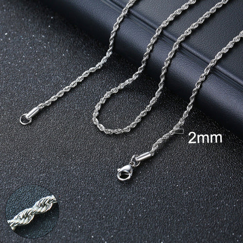 Vnox Cuban Chain Necklace For Men Women, Basic Punk Stainless Steel