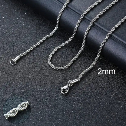 Vnox Cuban Chain Necklace For Men Women, Basic Punk Stainless Steel