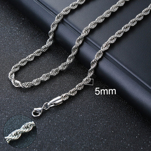 Vnox Cuban Chain Necklace For Men Women, Basic Punk Stainless Steel