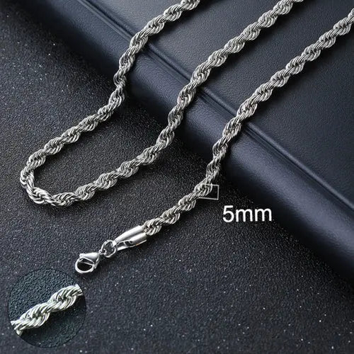 Vnox Cuban Chain Necklace For Men Women, Basic Punk Stainless Steel