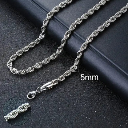 Vnox Cuban Chain Necklace For Men Women, Basic Punk Stainless Steel