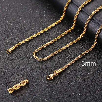 Vnox Cuban Chain Necklace For Men Women, Basic Punk Stainless Steel