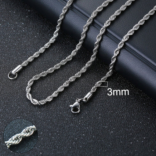 Vnox Cuban Chain Necklace For Men Women, Basic Punk Stainless Steel