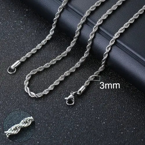 Vnox Cuban Chain Necklace For Men Women, Basic Punk Stainless Steel