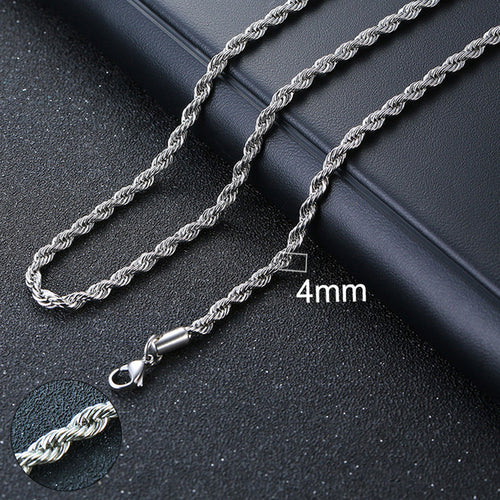 Vnox Cuban Chain Necklace For Men Women, Basic Punk Stainless Steel