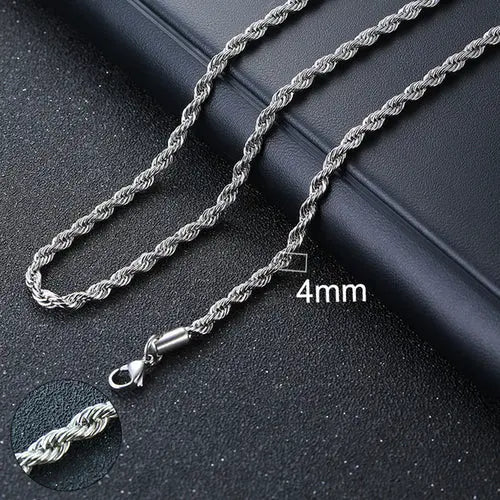 Vnox Cuban Chain Necklace For Men Women, Basic Punk Stainless Steel