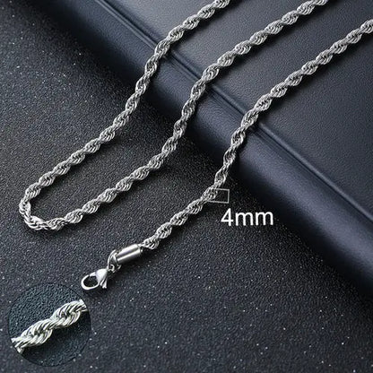 Vnox Cuban Chain Necklace For Men Women, Basic Punk Stainless Steel