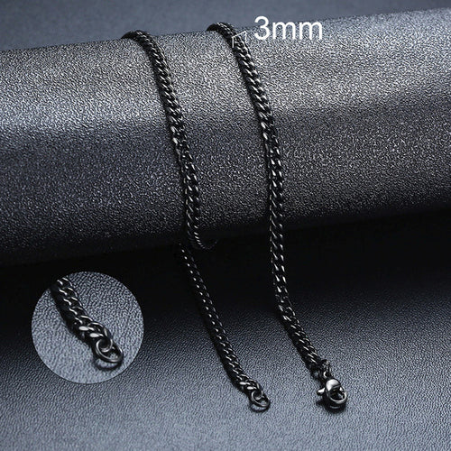 Vnox Cuban Chain Necklace For Men Women, Basic Punk Stainless Steel