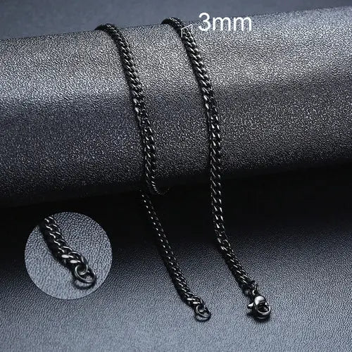 Vnox Cuban Chain Necklace For Men Women, Basic Punk Stainless Steel