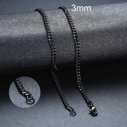 Vnox Cuban Chain Necklace For Men Women, Basic Punk Stainless Steel