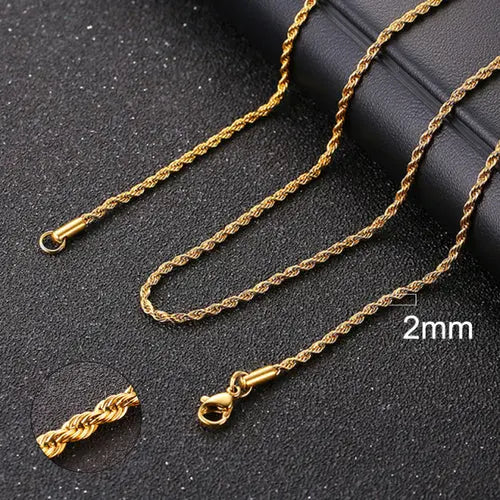 Collar de Cadena Cubana Vnox para Hombre Mujer, Punk Básico de Acero Inoxidable