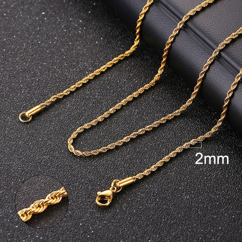 Vnox Cuban Chain Necklace For Men Women, Basic Punk Stainless Steel