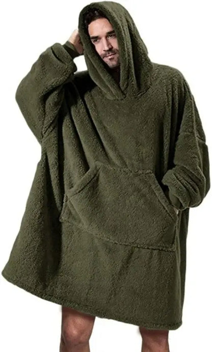 Winter Fashion Leisure Simple Hooded Sweater Warm Thick Hoodie Women