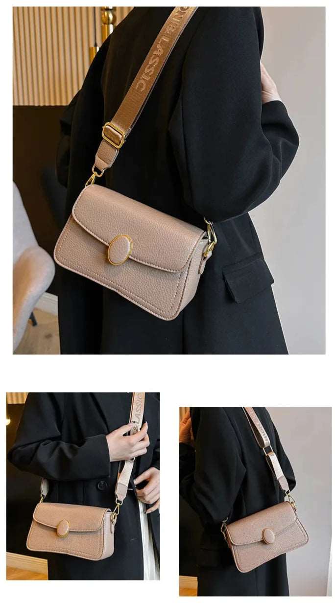 Women's Small Wide Shoulder Strap Shoulder Bag HAODI Fashion Store