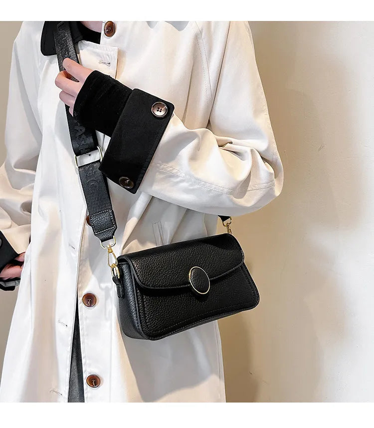 Women's Small Wide Shoulder Strap Shoulder Bag HAODI Fashion Store