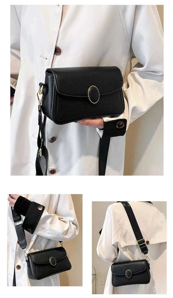 Women's Small Wide Shoulder Strap Shoulder Bag HAODI Fashion Store