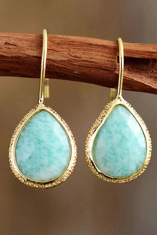 View details for Handmade Natural Stone Teardrop Earrings Handmade Natural Stone Teardrop Earrings