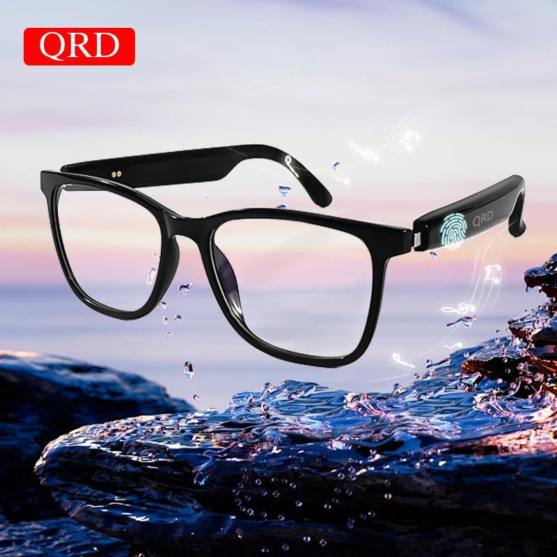 Smart Glasses, Multifunctional Anti-Blue Light Glasses, Touch Control Wireless Glasses for Women, Bluetooth-Compatible Smart Glasses for Men & Women, Stocking Fillers Electronic Gadgets Cyber Gift
