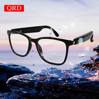 Smart Glasses, Multifunctional Anti-Blue Light Glasses, Touch Control Wireless Glasses for Women, Bluetooth-Compatible Smart Glasses for Men & Women, Stocking Fillers Electronic Gadgets Cyber Gift