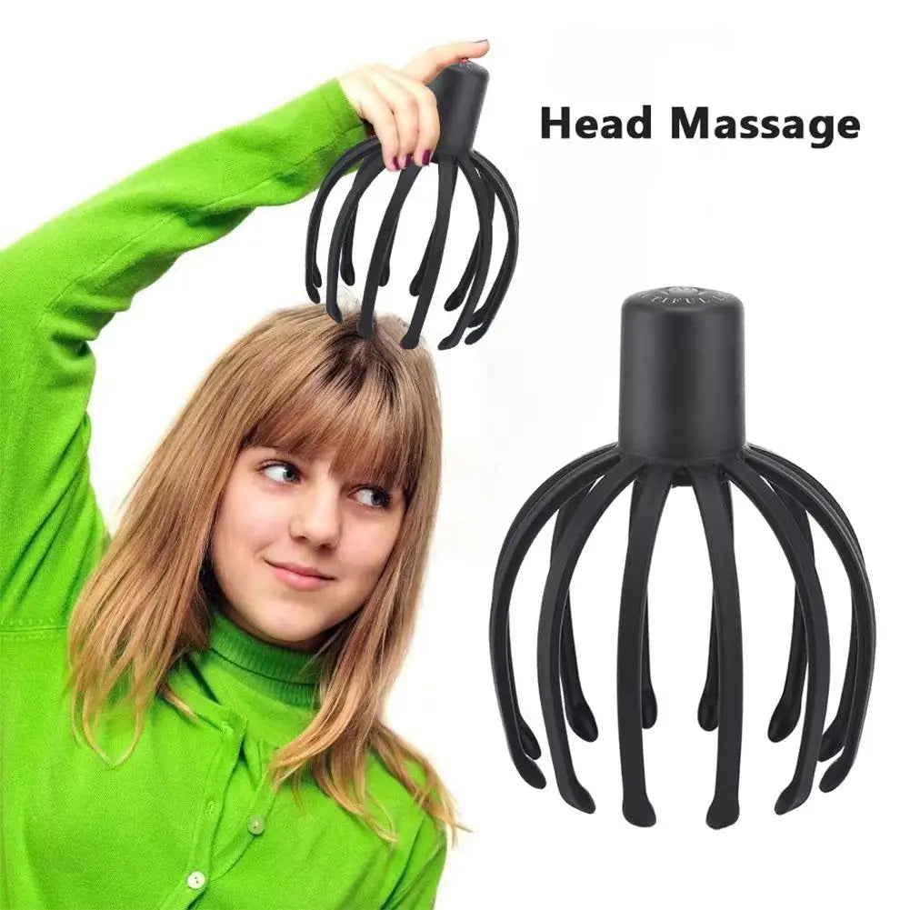 NEW Electric Octopus Claw Scalp Massager Stress Relief Therapeutic Stimulation Head Hands Free Rechargable Relief Hair Scra X6O2