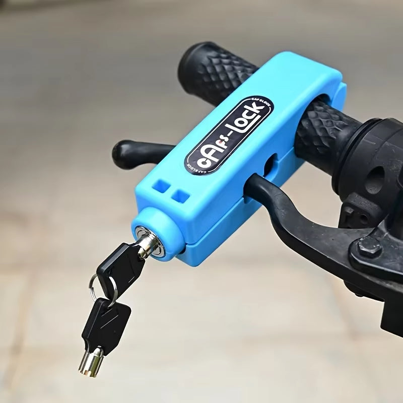 Mini Electric Vehicle Bike Anti-Theft Lock Set - Bicycle Brake Handlebar Grip Cycling Horn Throttle Lock for Scooter Motorcycle