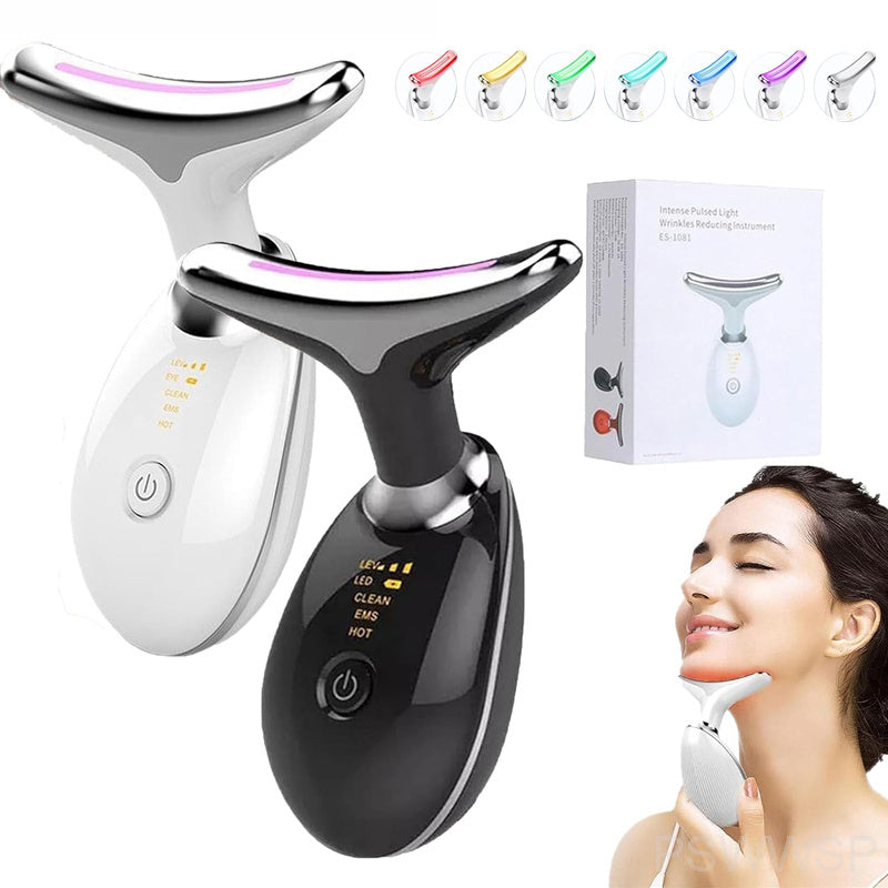 Neck & Face Massager - 3 Color Modes For Skin Rejuvenation and  Face Sculpting Amenos Dropshipping Store