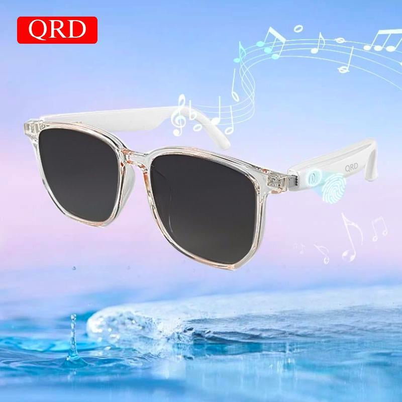 Smart Glasses, Multifunctional Anti-Blue Light Glasses, Touch Control Wireless Glasses for Women, Bluetooth-Compatible Smart Glasses for Men & Women, Stocking Fillers Electronic Gadgets Cyber Gift
