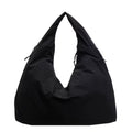 Women'S Solid Color Textured Draped Tote Bag Casual Reusable Canvas Shoulder Bags Large Capacity Shopping Bag All Match Underarm