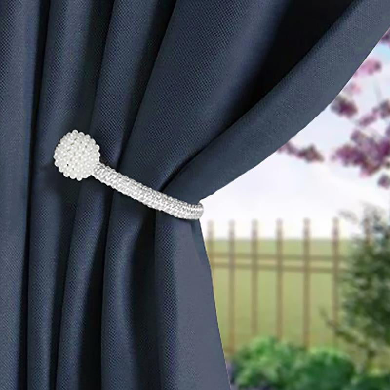 Magnetic Curtain Tiebacks 2 Pack,Classic European Curtain Holdbacks for Drapes,Used for Home and Office Decoration