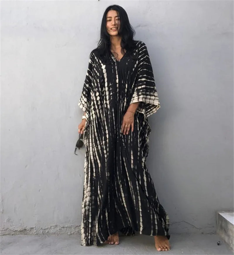 Women'S Beach Kaftan Dresses Half Sleeve Caftan Swimsuit plus Size Bathing Suit Cover Ups
