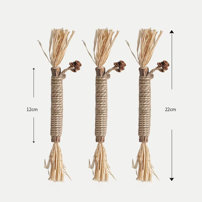 Natural Matatabi Pet Cat Snacks Sticks Cleaning Tooth Catnip Cat Toys Actinidia Silvervine Pet Toy for Cats Accessories