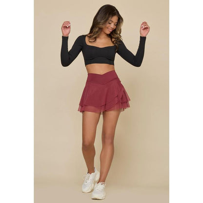 Crisscross Hourglass® Juliet Ballet Skort - Crimson
