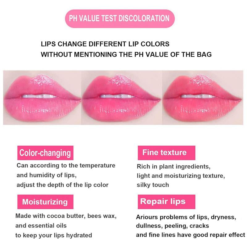 6-Pack Crystal Flower Jelly Lipstick – Long-Lasting Moisturizing Lip Balm, Magic Temperature-Activated Color Change Lip Gloss Makeup Moisturizer