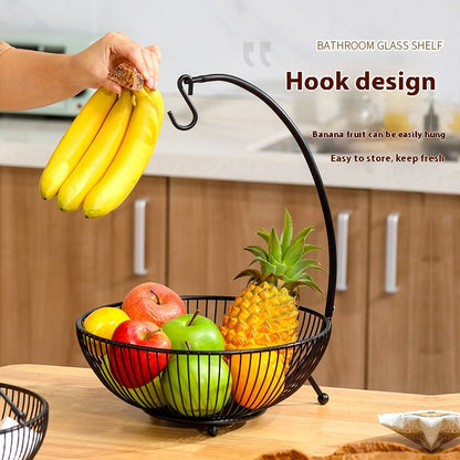 Nordic Portable Fruit Basket Double-layer Snack Storage Rack Detachable