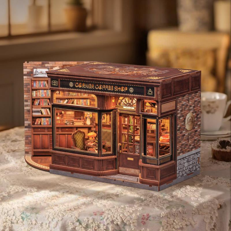 【MRS.HUNT BAKERY】CUTEBEE Dollhouse Miniature with Furniture, DIY Wooden Dollhouse Kit plus Dust Proof, Creative Room Idea