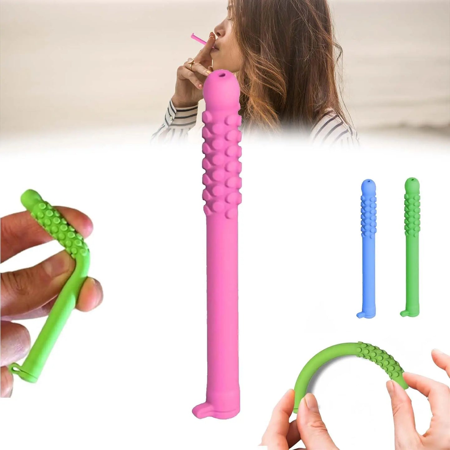 Chewable Breather Quit, Chewable Essential Oil Breath Stick, Chewable Breather Stick with Essential Oil for Aromatherapy on The