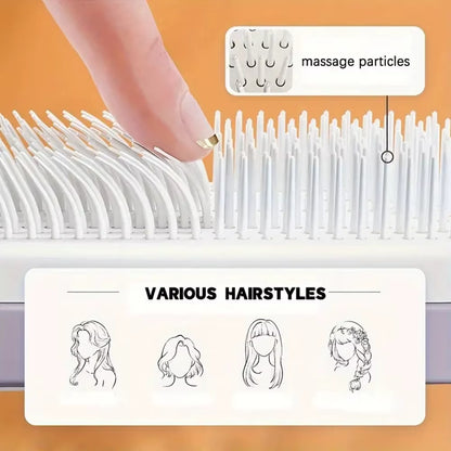 Massage Comb Fine Air Cushion Comb Rotating Lifting Hair Comb One Click Cleaning Women Anti-Static Air Cushion Hair Comb
