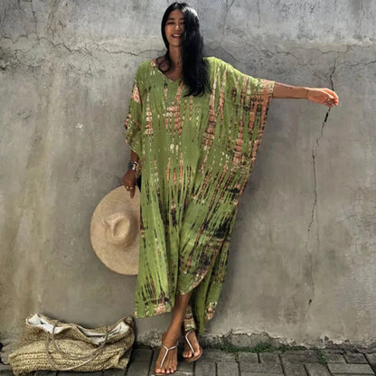Women'S Beach Kaftan Dresses Half Sleeve Caftan Swimsuit plus Size Bathing Suit Cover Ups