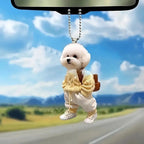Creative Dog Backpack Keychain Pendant