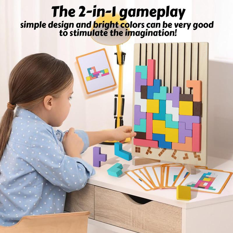 Wooden Stacking Puzzle Toy (1 Set), Educational Stacking Game Blocks, Montessori Children'S Educational Puzzles Gift, Puzzle Game