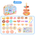 7 Afternoon Tea Sets Kid Pretend Play Toys Girls Play House Kitchen Food for Children Party/Picnic Gift Simulation Cup Cake