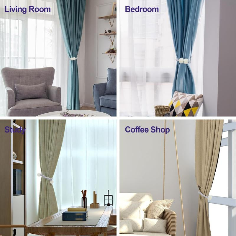 Magnetic Curtain Tiebacks 2 Pack,Classic European Curtain Holdbacks for Drapes,Used for Home and Office Decoration