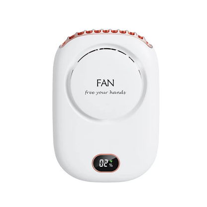 Portable Lazy Hanging Neck Fan Mini Cooling Fans Bladeless USB Rechargeable Sports Cooling Fan for Outdoor Sports Travel