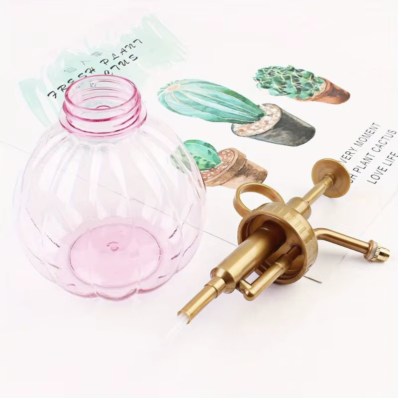 Creative Plastic Pumpkin Shape Succulent Flower Raising Vintage Colorful Sprinkler Pot Gardening Press Garden Sprayer Decor